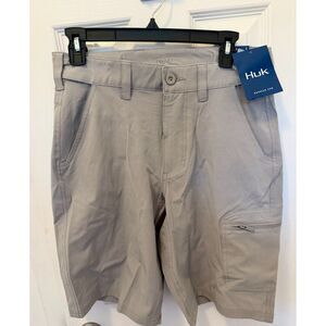 Huk Next Level 10.5" Fishing Shorts Men's Size Small Gray NWT